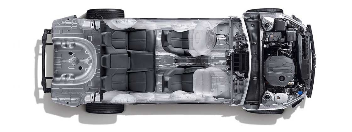 Sonata engine room structure and 9 air bag system