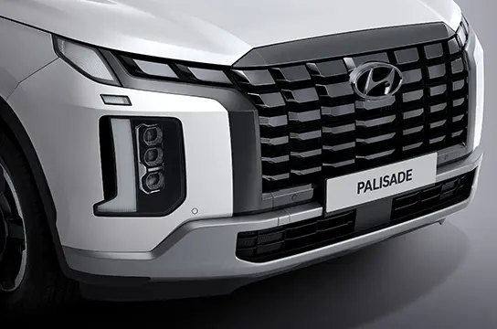 Palisade black & silver paint radiator grille 