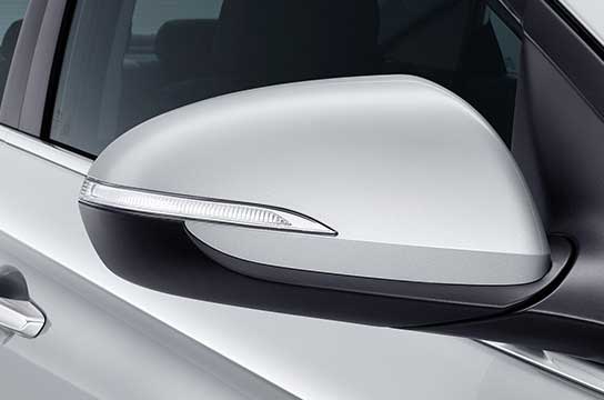 Side mirrors with built-in LED indicator lamps